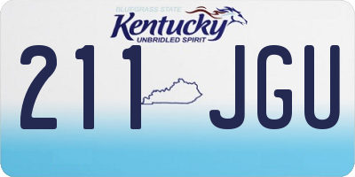 KY license plate 211JGU