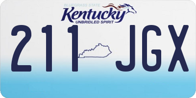 KY license plate 211JGX