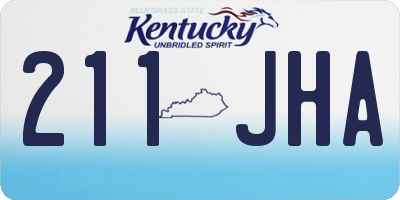 KY license plate 211JHA