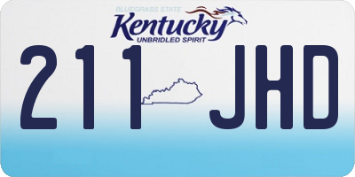 KY license plate 211JHD