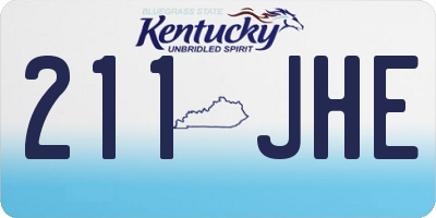 KY license plate 211JHE