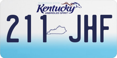 KY license plate 211JHF