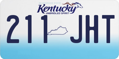 KY license plate 211JHT