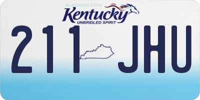KY license plate 211JHU