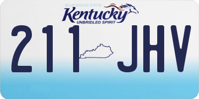 KY license plate 211JHV