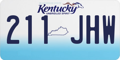 KY license plate 211JHW