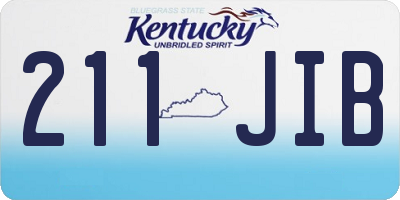 KY license plate 211JIB