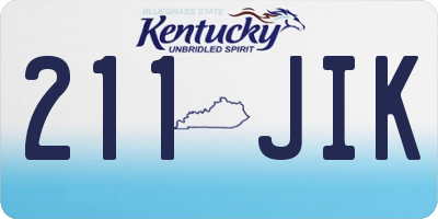 KY license plate 211JIK