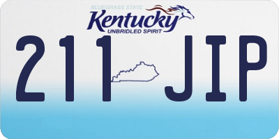 KY license plate 211JIP