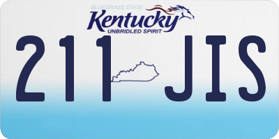 KY license plate 211JIS
