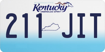 KY license plate 211JIT