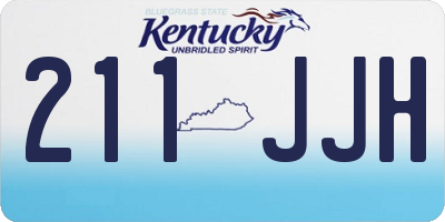 KY license plate 211JJH
