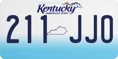 KY license plate 211JJO