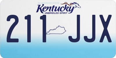 KY license plate 211JJX