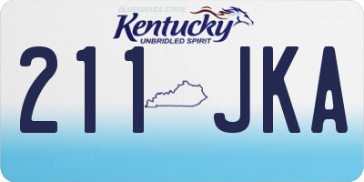 KY license plate 211JKA