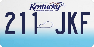 KY license plate 211JKF