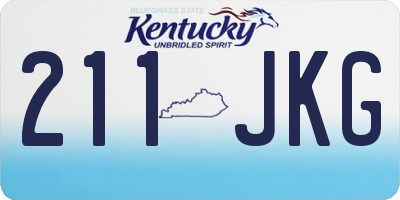 KY license plate 211JKG