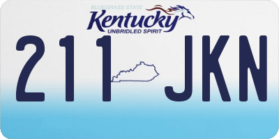 KY license plate 211JKN