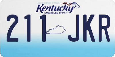 KY license plate 211JKR