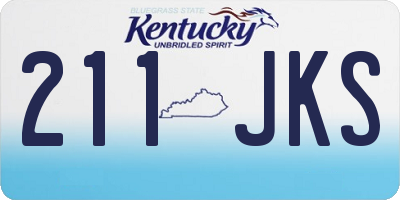 KY license plate 211JKS