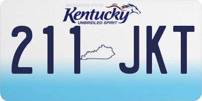 KY license plate 211JKT