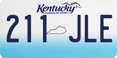 KY license plate 211JLE