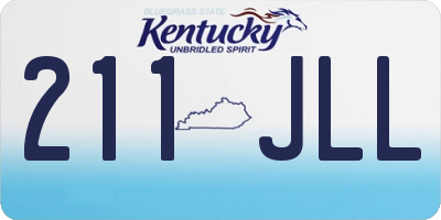 KY license plate 211JLL