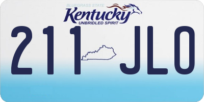 KY license plate 211JLO