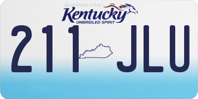 KY license plate 211JLU