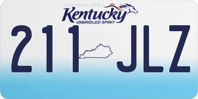 KY license plate 211JLZ
