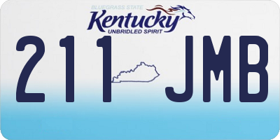 KY license plate 211JMB