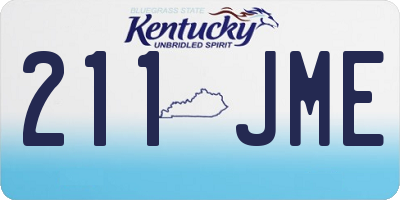 KY license plate 211JME