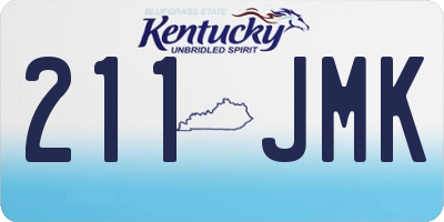 KY license plate 211JMK
