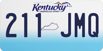KY license plate 211JMQ