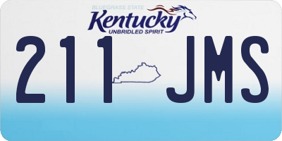 KY license plate 211JMS