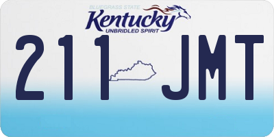 KY license plate 211JMT