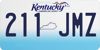 KY license plate 211JMZ