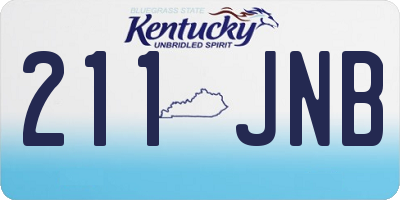 KY license plate 211JNB