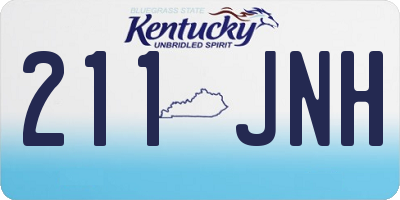 KY license plate 211JNH