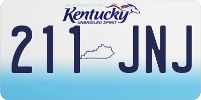 KY license plate 211JNJ