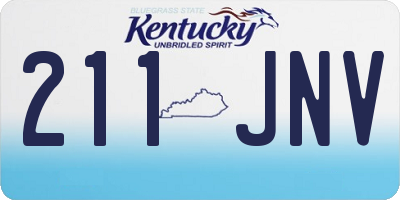 KY license plate 211JNV