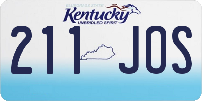 KY license plate 211JOS