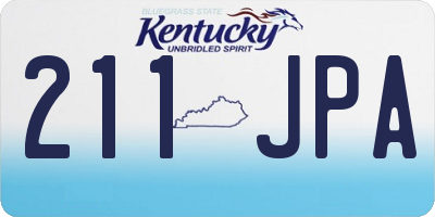 KY license plate 211JPA
