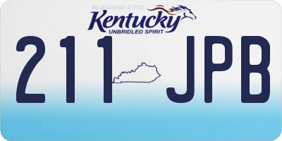 KY license plate 211JPB