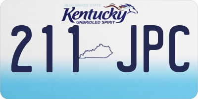 KY license plate 211JPC