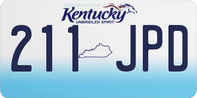 KY license plate 211JPD