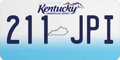 KY license plate 211JPI