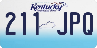 KY license plate 211JPQ
