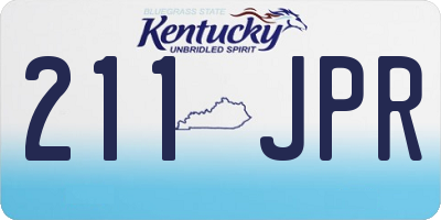 KY license plate 211JPR