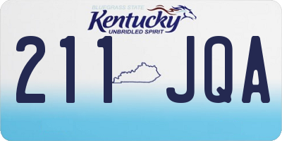 KY license plate 211JQA